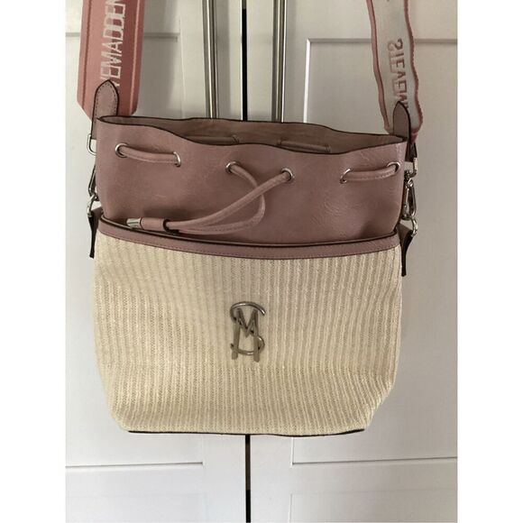 NWOT Steve Madden Bmayor Hobo Crossbody Should Bag Cream/Pink - Picture 6 of 12